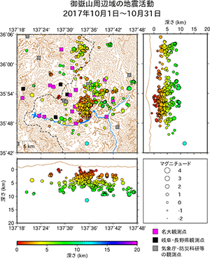 地震活動/2017年10月1日〜7月31日