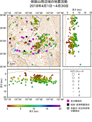 地震活動/2018年4月1日〜4月30日