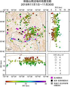 地震活動/2018年11月1日〜11月30日
