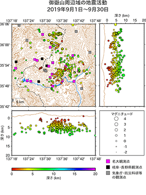 地震活動/2019年9月1日〜9月30日