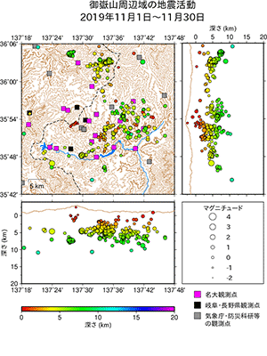 地震活動/2019年11月1日〜11月30日