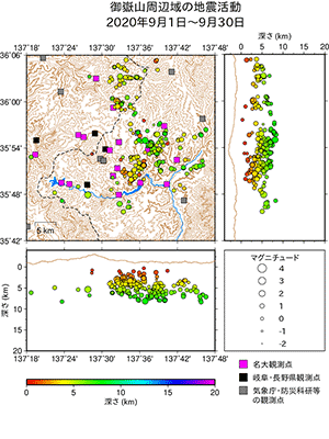 地震活動/2020年9月1日〜9月30日