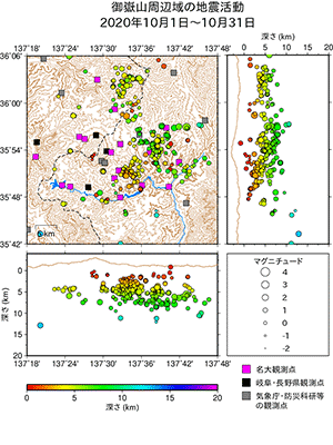 地震活動/2020年10月1日〜10月31日