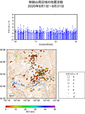地震活動/2020年8月1日〜8月31日