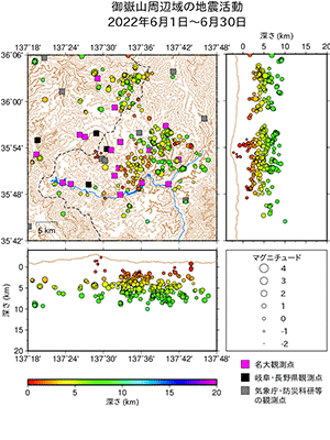 地震活動/2022年6月1日〜6月30日
