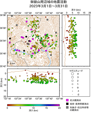地震活動/2023年3月1日〜3月31日
