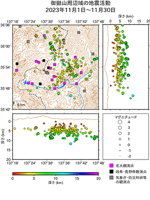 地震活動/2023年11月1日〜11月30日