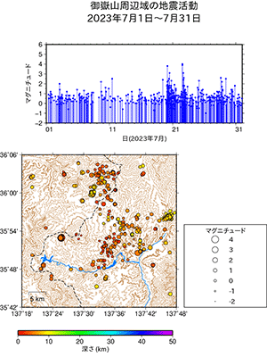地震活動/2023年7月1日〜7月31日