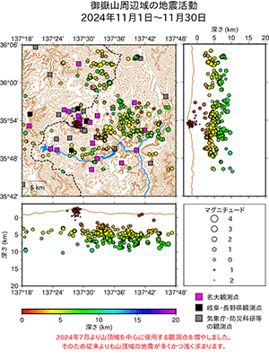 地震活動/2024年11月1日〜11月30日